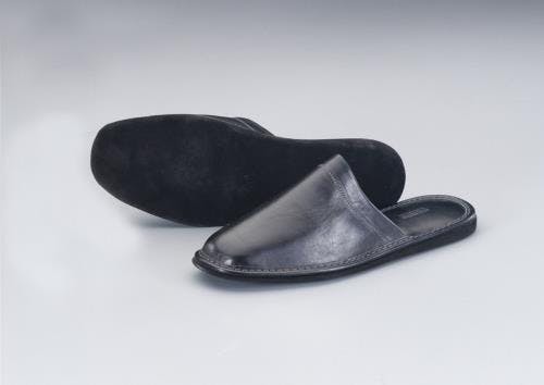 スリッパ(本革製/ブラック) [M] EA927TS-1 4548745544329【別送品】