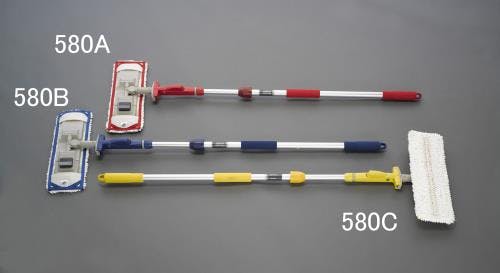 テラモト 伸縮ダスターモップ(赤) 1110-1800mm EA928AB-580A 4548745259797【別送品】