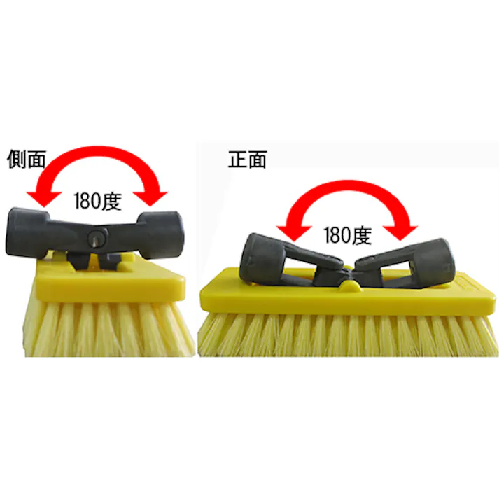 ESCO 洗浄ブラシ(伸縮型アルミハンドル付) 床用道具 4518340457409 EA928AK-135A(CDC)【別送品】