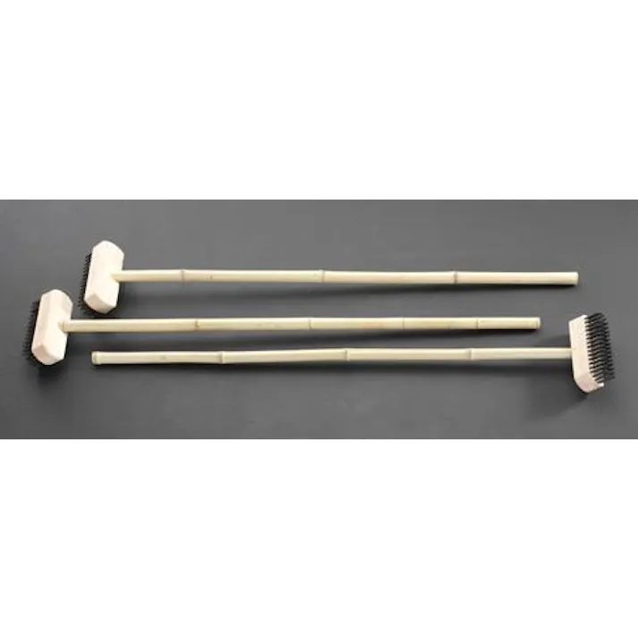 ESCO 180x1130mm デッキブラシ(スチールワイヤー/3本) 床用道具 4518340685468 EA928CC-12(CDC)【別送品】