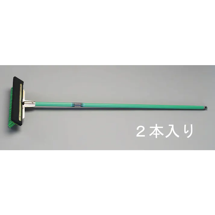 テラモト 床洗浄ブラシ(ラバー付/2本) 450x1380mm EA928CC-42 4548745606386【別送品】