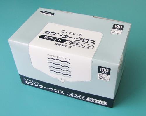 日本製紙クレシア(CRECiA) カウンタークロス(抗菌加工/薄手100枚) 350x600mm EA929AV-2 4548745511550【別送品】