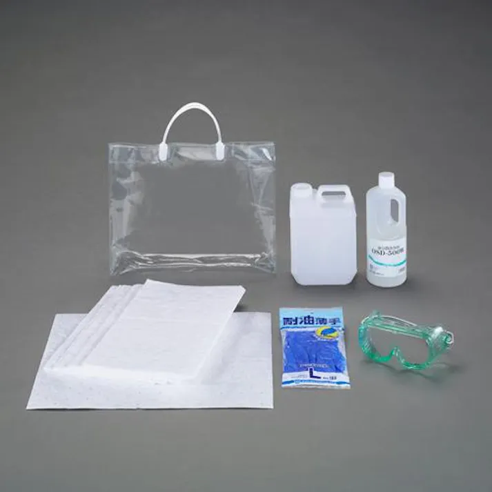 ESCO 緊急油吸着・洗浄キット(携帯用) 緊急用油吸着材 4550061698662 EA929DH-81(CDC)【別送品】