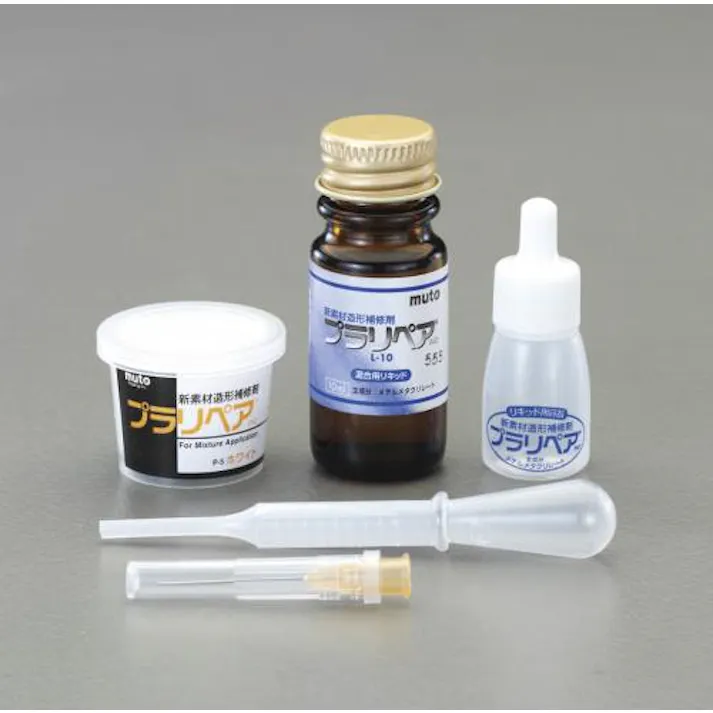 ESCO 5g・ 10ml 造形補修剤セット(プラリペア・白色) 接着剤 4548745549881 EA934BA-1(CDC)【別送品】