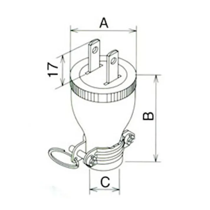 明工社 ゴムプラグ AC125V/15A EA940BV-11 4548745748215【別送品】