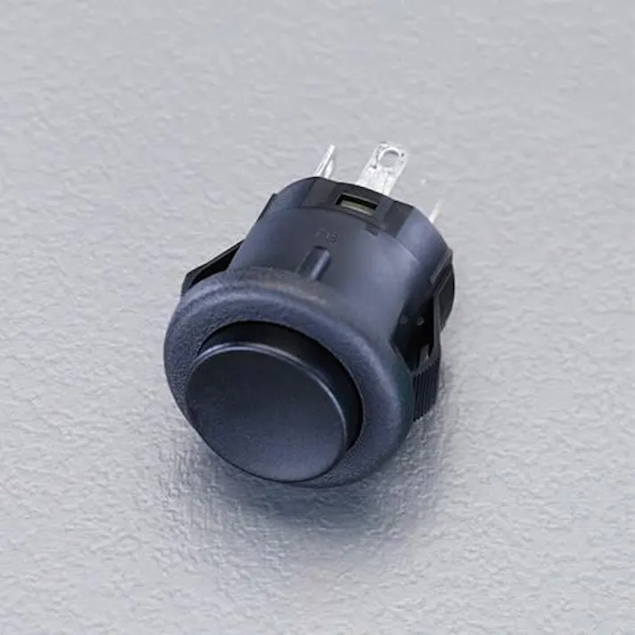 NKKスイッチズ 125V/3A 押しボタンスイッチ(単極双投/黒) スイッチ 4548745172881 EA940DA-134(CDC)【別送品】