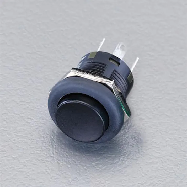 NKKスイッチズ 125V/3A 押しボタンスイッチ(2極双投/黒) スイッチ 4548745173185 EA940DA-137(CDC)【別送品】