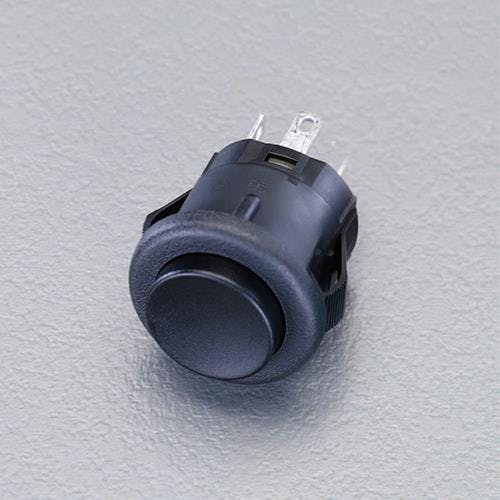 NKKスイッチズ 押しボタンスイッチ(2極双投/黒) 125V/3A EA940DA-140 4548745173154【別送品】