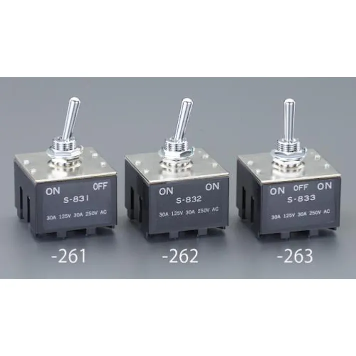 NKKスイッチズ 125V/30A 3極双投トグルスイッチ(大電流用 スイッチ 4550061264508 EA940DH-263(CDC)【別送品】