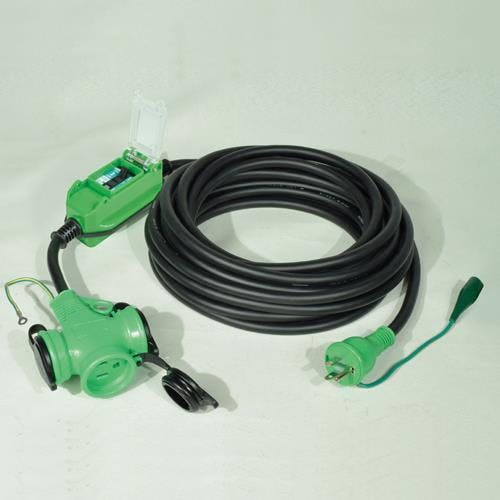 日動工業 漏電保護プラグ(防雨型/ストレート型) 15Ax10m EA940MH-16 4550061971857【別送品】