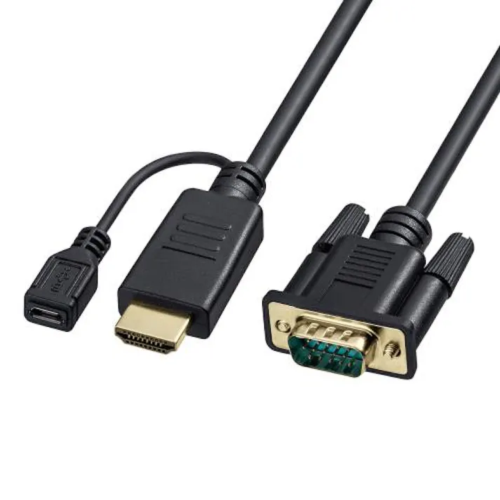 サンワサプライ 2.0m HDMI-VGA変換アダプターケーブル オフィス用品、備品 4550061804735 EA940PR-12(CDC)【別送品】