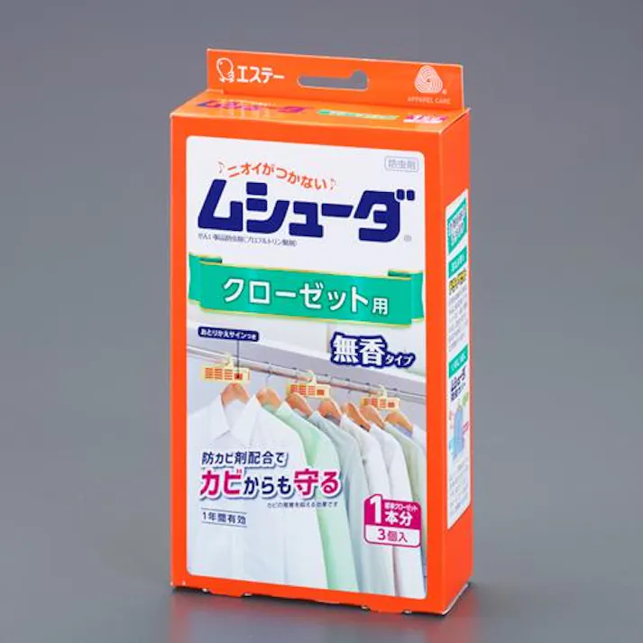 ESCO 防虫剤(クローゼット用/3個) 洗面・バス・トイレ用備品・消耗品・エチケット商品 4550061667729 EA941A-78(CDC)【別送品】