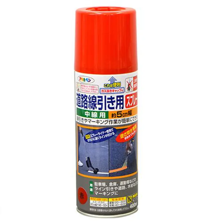 ESCO 400ml 道路線引スプレー(赤・9cm幅/6本) 塗料・マーカー 4550061870549 EA942CA-12B(CDC)【別送品】