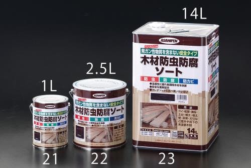 木材防虫防腐ソート[油性] 14L EA942CH-23 4518340063723【別送品】