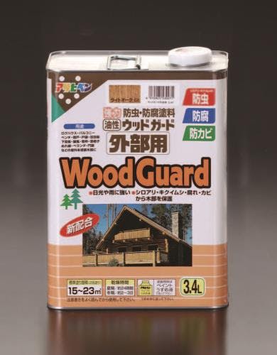 ウッドガード[油性](外部用/ライトオーク) 3.4L EA942CH-7 4518340063303【別送品】
