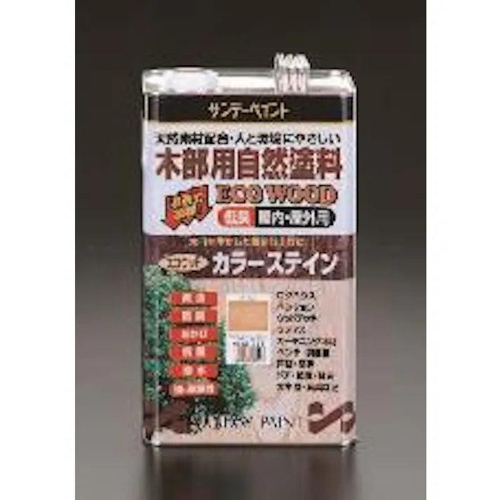 ESCO 3.4L 屋内外木部用天然樹脂塗料(マホガニー) 塗料・マーカー 4518340769922 EA942EK-22(CDC)【別送品】
