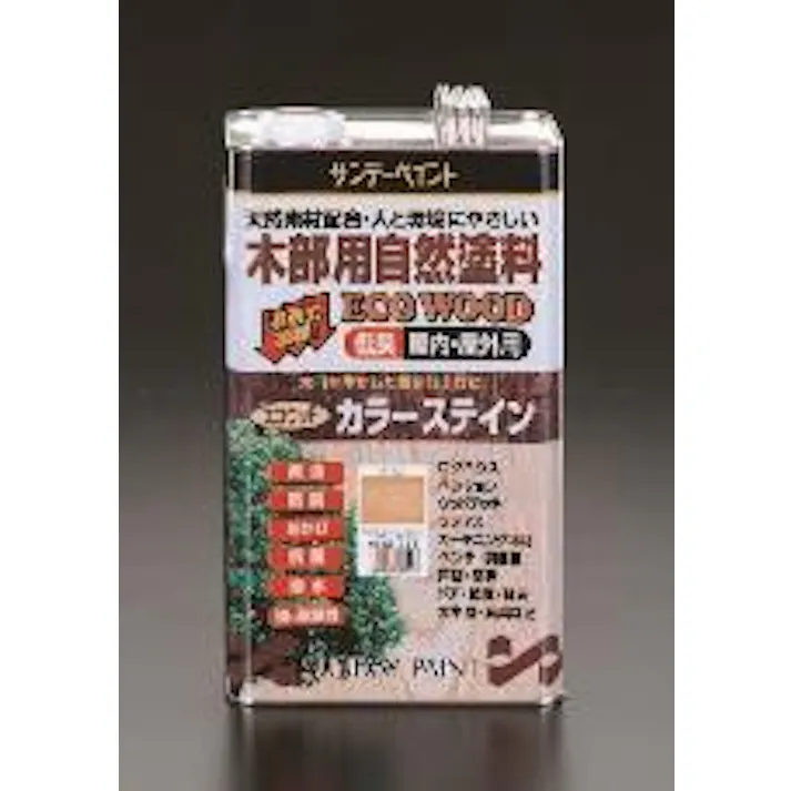 ESCO 3.4L 屋内外木部用天然樹脂塗料(ブラック) 塗料・マーカー 4518340770546 EA942EK-26(CDC)【別送品】