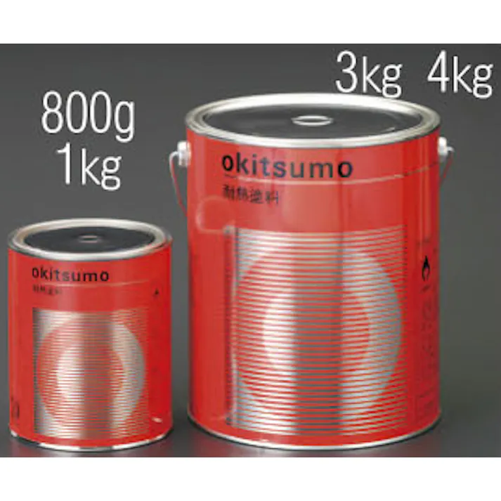 ESCO 800g 耐熱塗料(半艶・銀) 塗料・マーカー 4548745152654 EA942FB-1(CDC)【別送品】