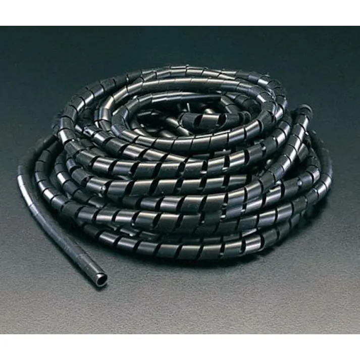 ESCO 7.25mmx10m スパイラルチューブ(黒) 結束バンド 4518340729957 EA944BX-6(CDC)【別送品】