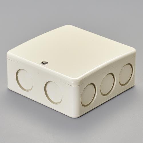 未来工業 中形四角アウトレットボックス(浅型/ノック付/ベージュ) EA947HB-1 4550061083925【別送品】