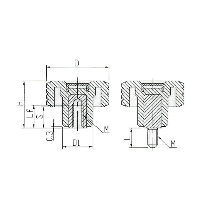 イマオコーポレーション M8x16mm/φ50mm 雄ねじノブ ノブ 4548745880991 EA948BX-139A(CDC)【別送品】