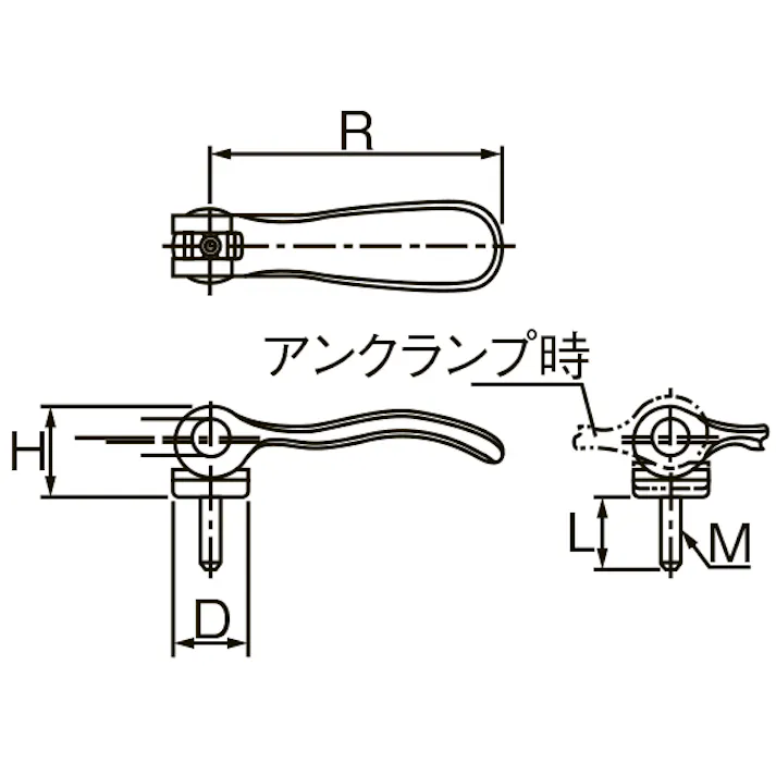 イマオコーポレーション M6x20mm 雄ねじカムレバー(固定式) グリップ・ハンドル 4550061200308 EA948CH-218(CDC)【別送品】