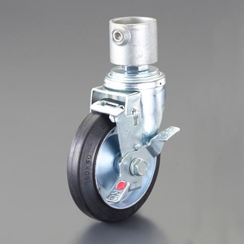 パイプジョイント(φ150ブレーキキャスター/ゴム) EA948TF-126 4550061961971【別送品】