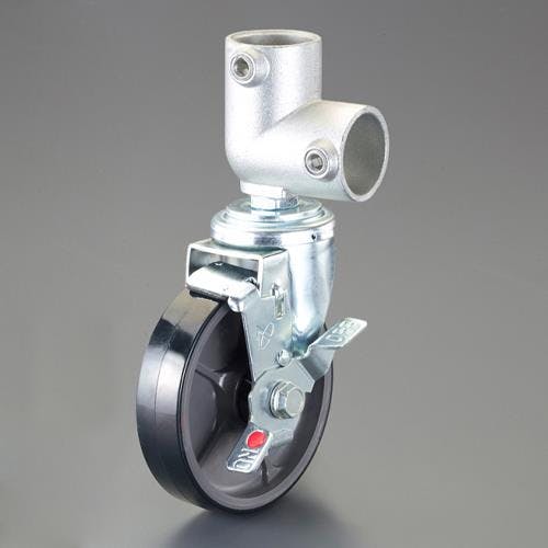 パイプジョイント(φ150ブレーキキャスター/ウレタン/L型) EA948TF-137 4550061962220【別送品】