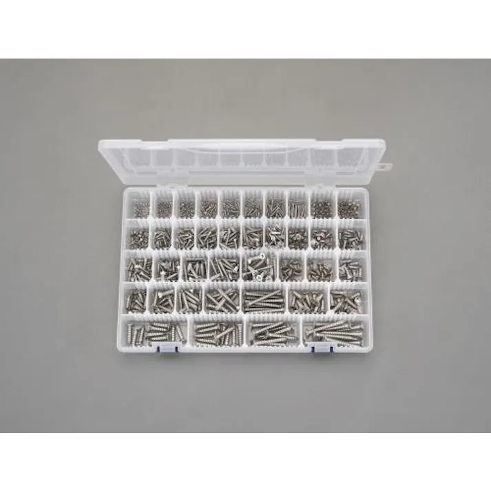 ESCO 2- 6mm 皿頭 タッピングビスセット(ステンレス製) ピアスビス・タッピンねじ 4548745804713 EA949AL-21(CDC)【別送品】