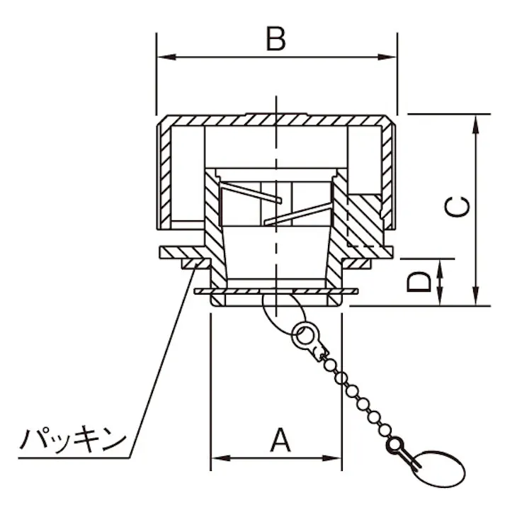 イマオコーポレーション チェーン付ブリーザキャップ 56x70mm EA949CW-11 4518340221376【別送品】