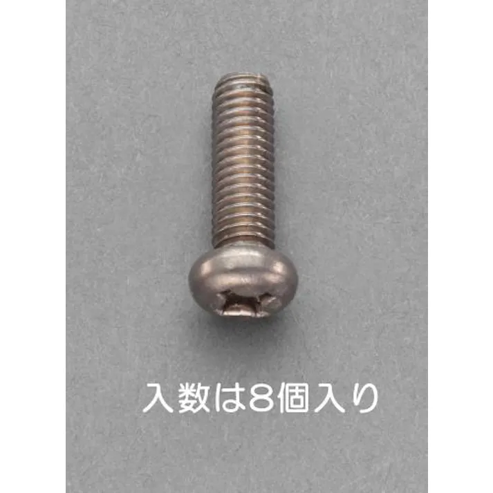 ESCO M4x 6mm 鍋頭小ねじ(チタン/8本) 小ねじ・ナット・ワッシャー 4548745855265 EA949NY-406A(CDC)【別送品】