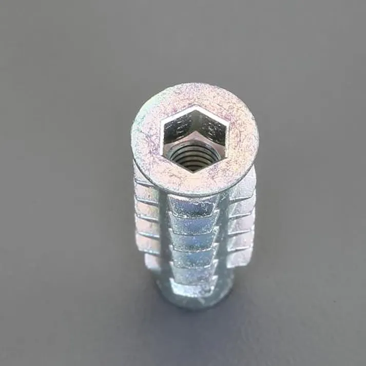 ESCO M 6x25mm 鬼目ナット(R)(Dタイプ/三価ホワイト/4個) ボルト・ナット・ワッシャー 4550061707524 EA949ST-65(CDC)【別送品】
