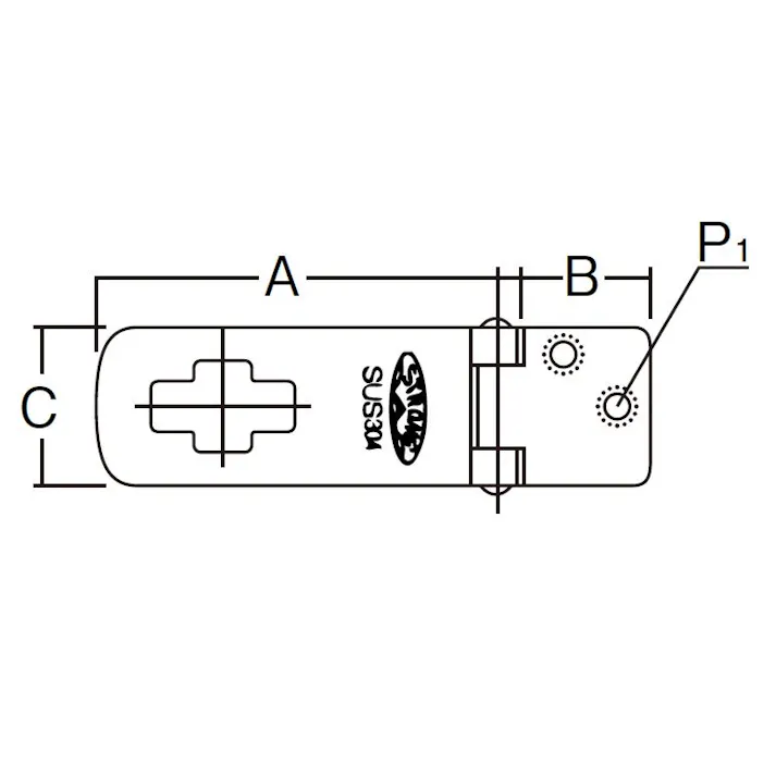 掛金(ステンレス製/ブロンズ) 55mm EA951BG-6 4518340246461【別送品】