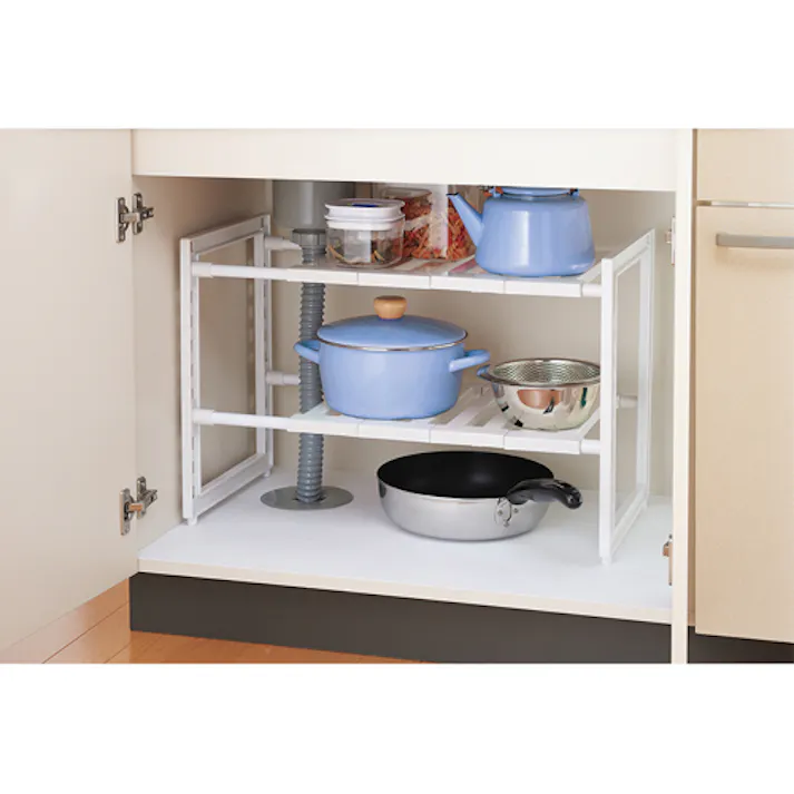 ESCO 460-735x300x400mm 収納ラック(伸縮式) 洗濯・キッチン用品 4550061760482 EA951FE-212(CDC)【別送品】