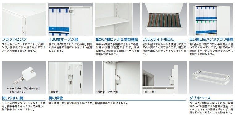 ダイシン工業 収納庫(両開き) 900x450x690mm EA954DJ-2 4548745658156