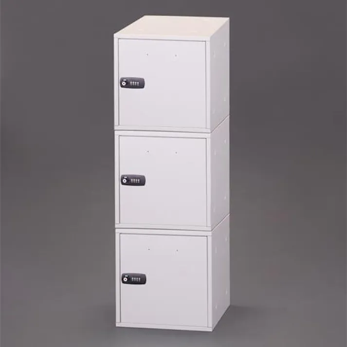 ESCO 350x350x350mm(3個) セキュリティキャビネット(連結式) オフィス家具 4550061600009 EA954DJ-83(CDC)【別送品】