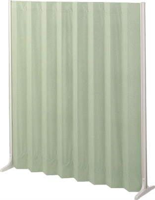 ライオン事務器(LION) 伸縮パーテーション(グリーン) 1500x340x1650mm EA954EA-291 4550061844304【別送品】