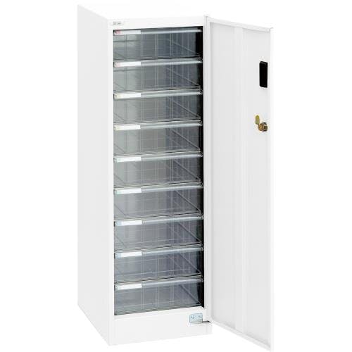 ナカバヤシ セキュリティ収納ケース(9段) 277x366x880mm EA954FD-51 4550061388198【別送品】