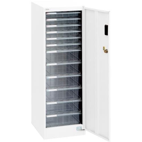 ナカバヤシ セキュリティ収納ケース(12段) 277x366x880mm EA954FD-52 4550061388204【別送品】