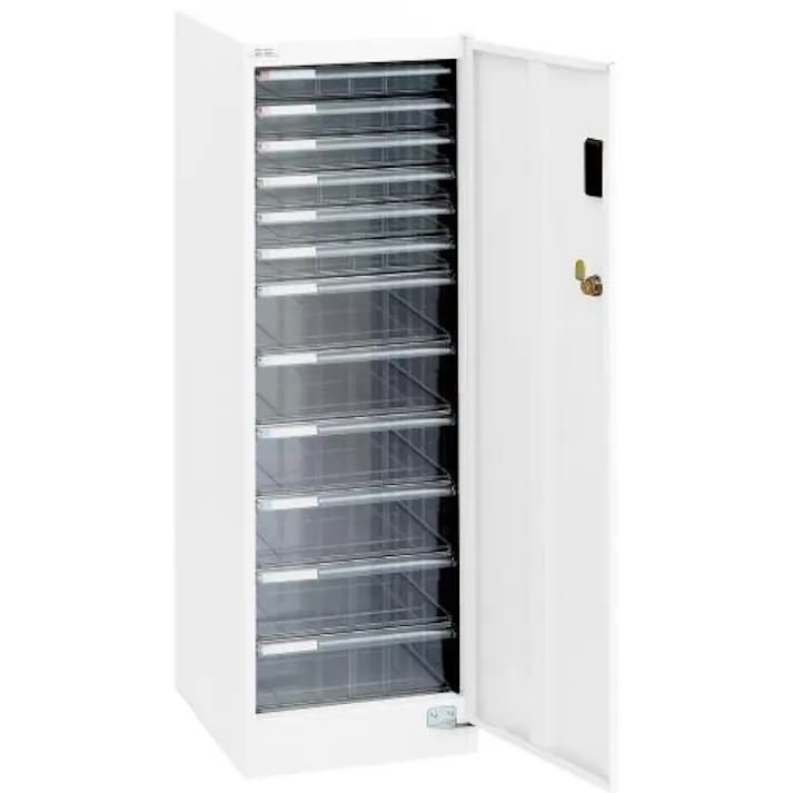 ナカバヤシ 277x366x880mm セキュリティ収納ケース(12段) オフィス家具 4550061388204 EA954FD-52(CDC)【別送品】