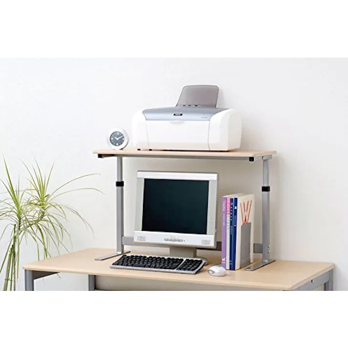 ナカバヤシ 750x300x385-485mm 机上ラック(木目) オフィス家具 4550061388341 EA954HC-181(CDC)【別送品】