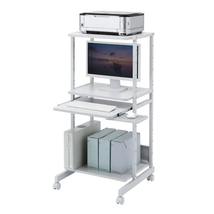 サンワサプライ 600x600x1265mm パソコンデスク オフィス家具 4550061874707 EA954HC-711B(CDC)【別送品】