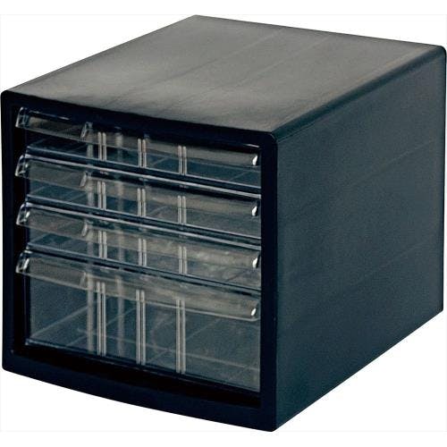 ナカバヤシ レターケース(黒) 278x350x258mm/浅3・深1段 EA954JD-41 4550061699102【別送品】