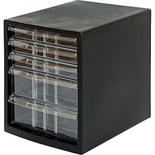 ナカバヤシ レターケース(黒) 278x350x345mm/浅3・深2段 EA954JD-53 4550061699850【別送品】