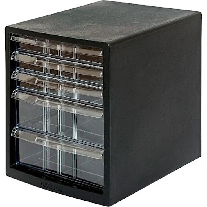 ナカバヤシ レターケース(黒) 278x350x345mm/浅3・深2段 EA954JD-53 4550061699850【別送品】