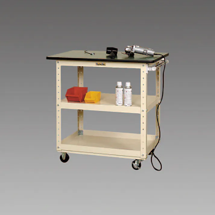 山金工業 600x400x881mm ツールワゴン(作業天板付) 作業台 4550061870822 EA956KE-1B(CDC)【別送品】