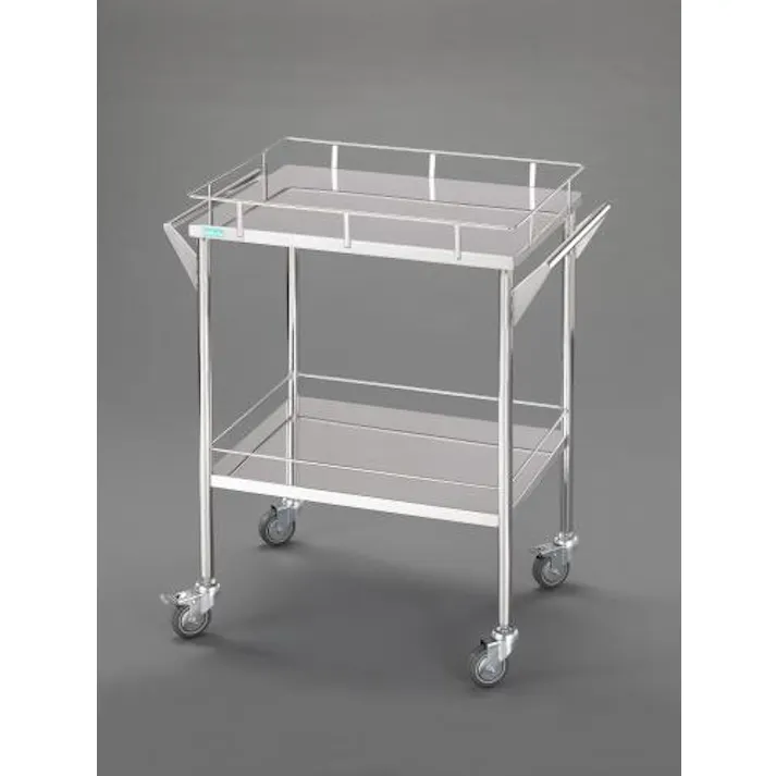 ESCO 600x450x835mm /2段 ワゴン(ステンレス製/コボレ止付 オフィス家具 4548745457773 EA956MV-21(CDC)【別送品】