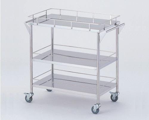 ワゴン(ステンレス製/コボレ止付) 600x450x785mm/3段 EA956MV-23 4548745457797【別送品】