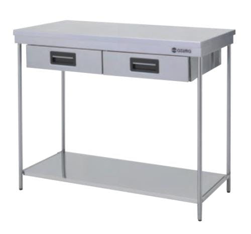 東製作所 引出付作業台(簡易型/SUS) 900x460x750mm EA956NA-104 4550061729397【別送品】