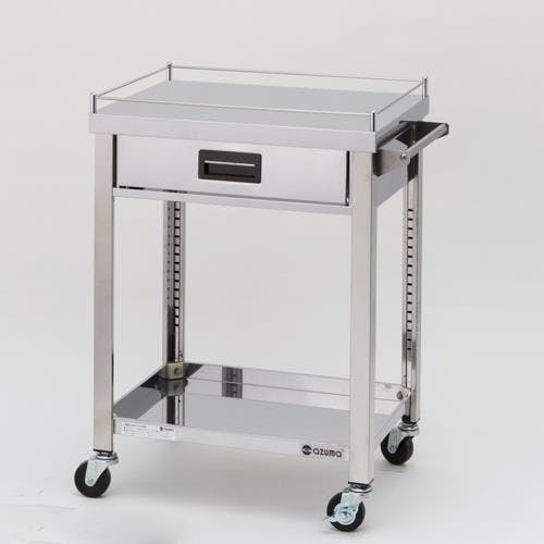 東製作所 ワゴン(二段/ステンレス製) 600x450x800mm/100kg EA956NA-81 4550061766132【別送品】